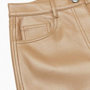 Aritzia - Wilfred - Brown High-Rise Leather Pants - Size 0